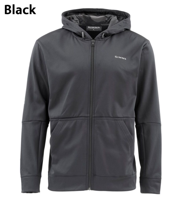Simms Challenger Hoody Full Zip Black Simms Challenger Hoody Full Zip Black